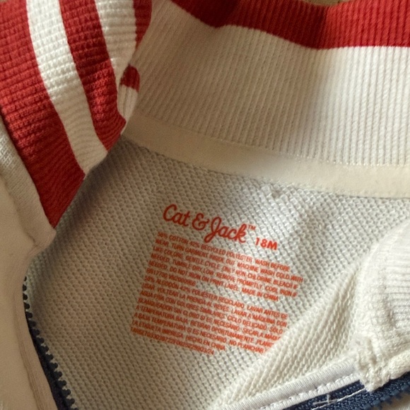 Cat & Jack Colorful Kids Sweatshirt - Red, Blue, White - Picture 2 of 4